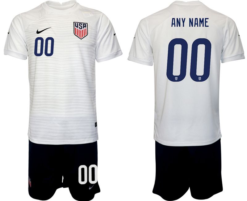 Men 2022 World Cup National Team United States home white customized Soccer Jersey